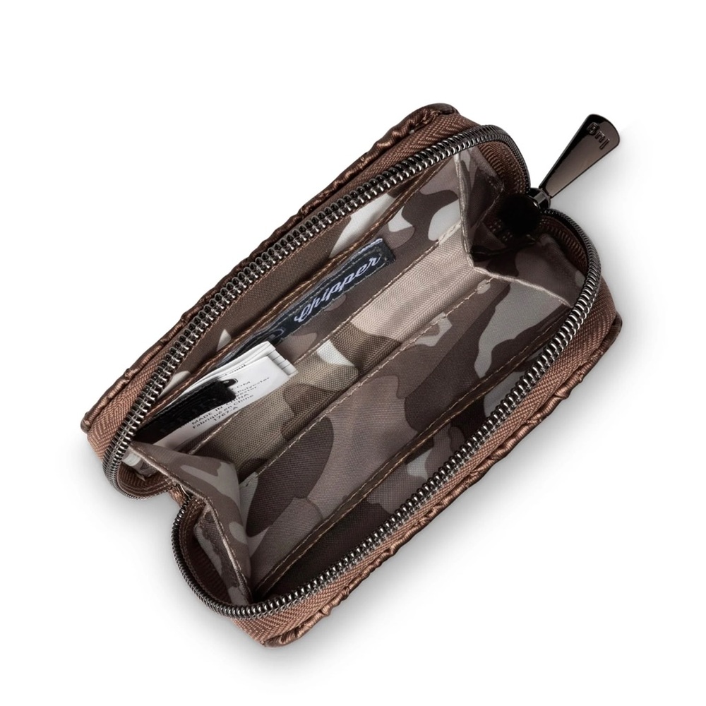 Lug Chipper Wristlet RFID Wallet Metallic Espresso NWT - Picture 2 of 8